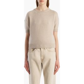 Khaite Khaite Golden Short Sleeve Cashmere Sweater