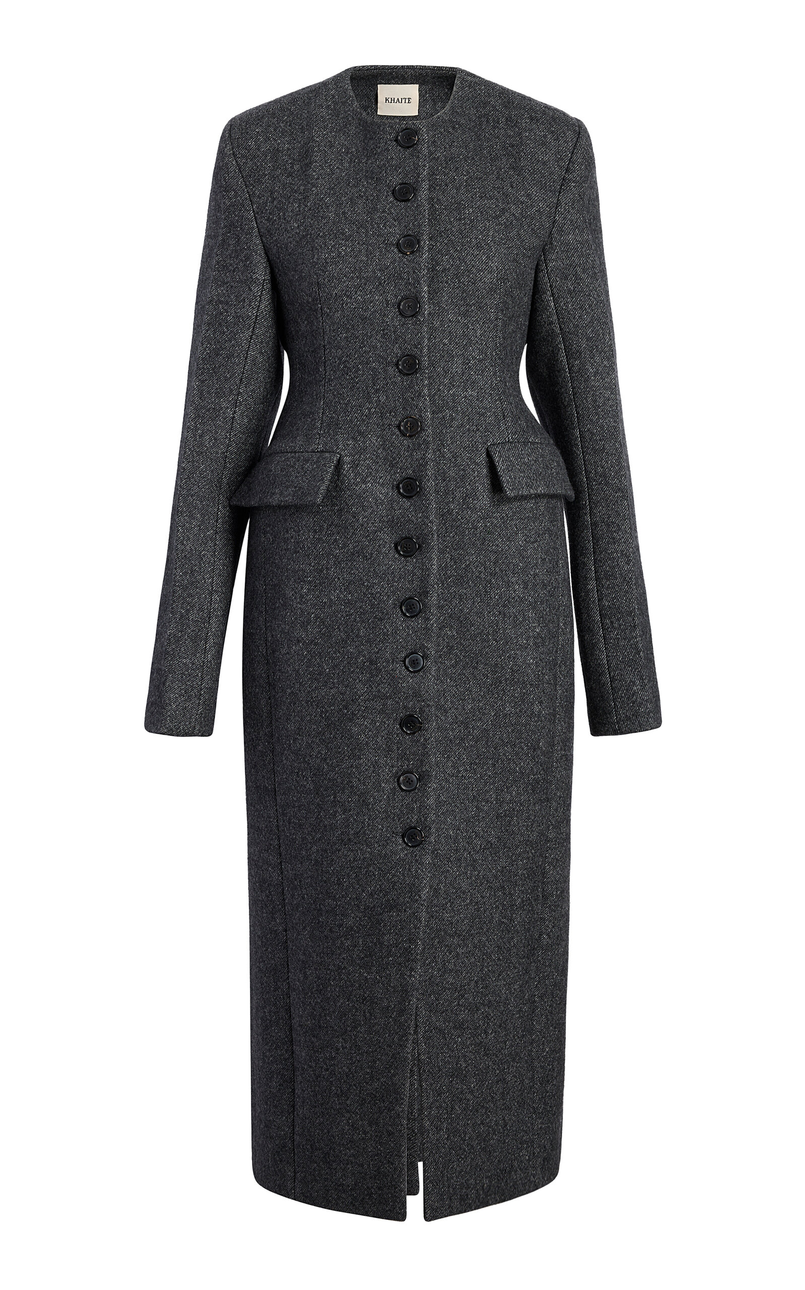 Khaite Khaite Harrison Wool Twill Melton Coat