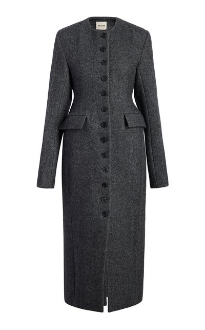 Khaite Khaite Harrison Wool Twill Melton Coat