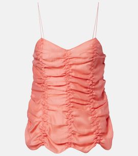 Khaite Khaite Inara ruched scalloped top