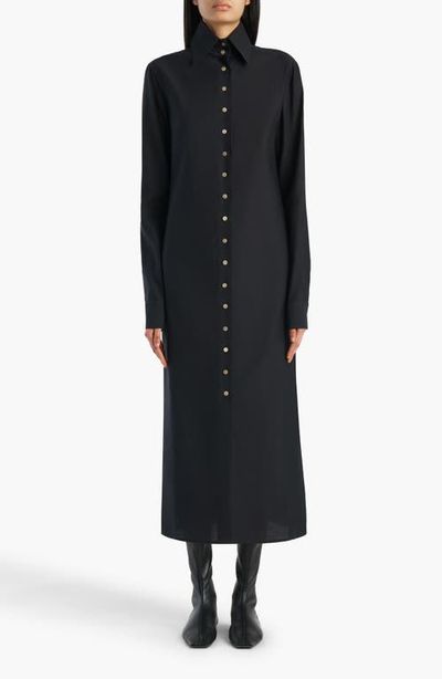 Khaite Khaite Ivanna Organza Midi Shirtdress