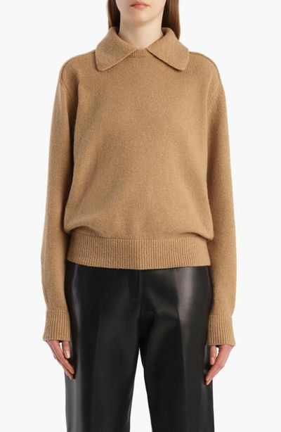 Khaite Khaite Jackson Stretch Wool & Cashmere Polo Sweater