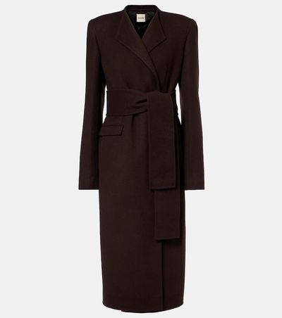 Khaite Khaite Jelson wool wrap coat