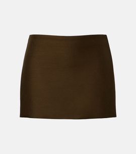 Khaite Khaite Jett wool and silk cady miniskirt