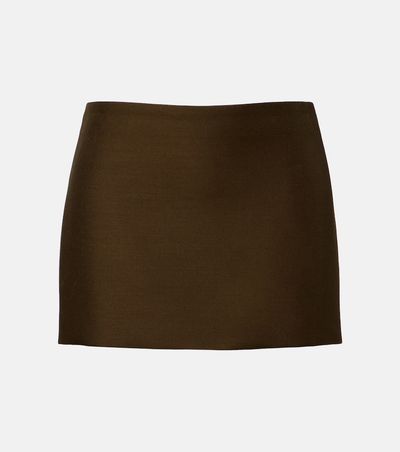 Khaite Khaite Jett wool and silk cady miniskirt