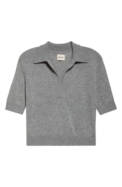 Khaite Khaite Jo Shrunken Stretch Cashmere Polo Sweater