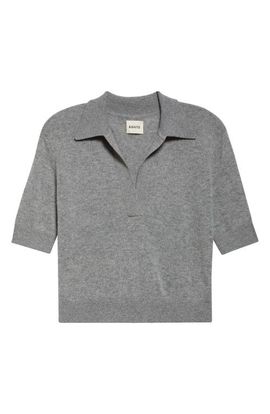 Khaite Khaite Jo Shrunken Stretch Cashmere Polo Sweater