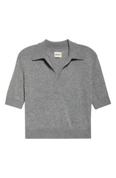 Khaite Khaite Jo Shrunken Stretch Cashmere Polo Sweater