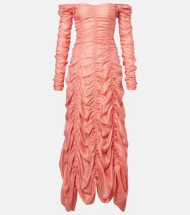 Khaite Khaite Judith ruched voile cocktail dress