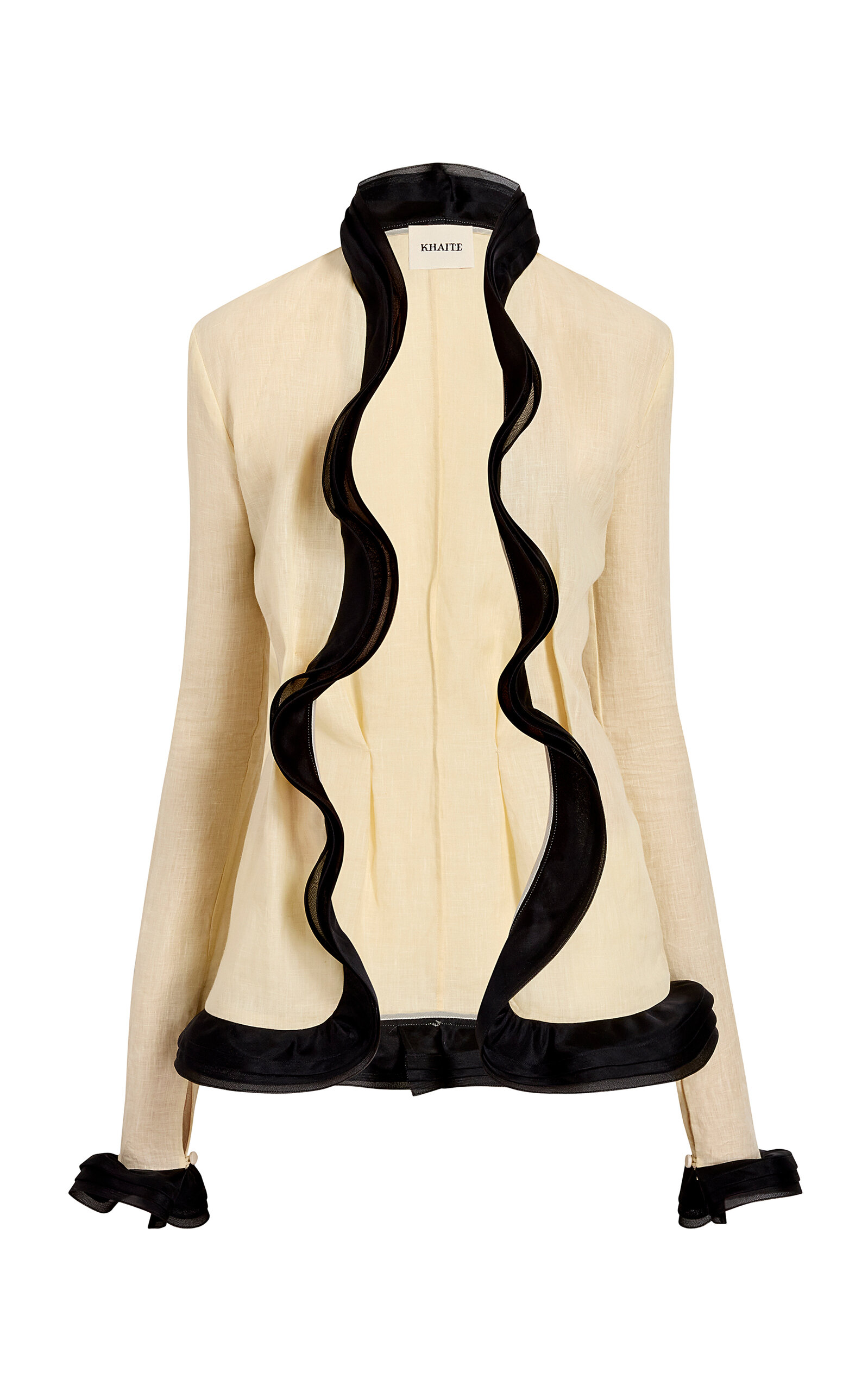 Khaite Khaite Lana WavyTrim Linen Jacket