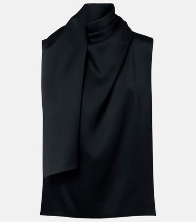 Khaite Khaite Loe scarf-detail crÃªpe satin top