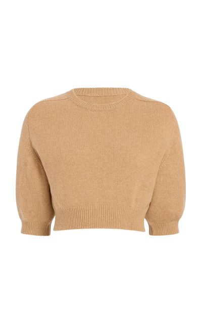 Khaite Khaite Lorelai Cropped WoolCashmere Sweater