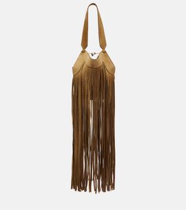 Khaite Khaite Lotus Nano fringed suede tote bag