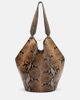 Khaite Khaite Lotus Small snake-effect leather tote bag - 1