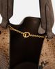 Khaite Khaite Lotus Small snake-effect leather tote bag - 3