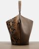 Khaite Khaite Lotus Small snake-effect leather tote bag - 6