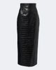 Khaite Khaite Loxley croc-effect leather midi skirt - 1
