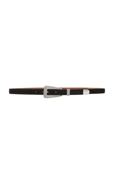 Khaite Khaite Lucca Calfskin Belt Brown 90 cm