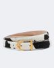 Khaite Khaite Luna cow-print calf hair belt - 1