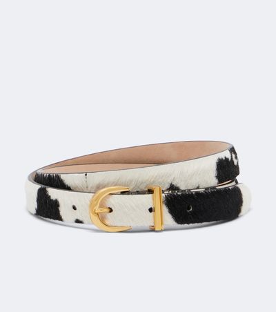Khaite Khaite Luna cow-print calf hair belt