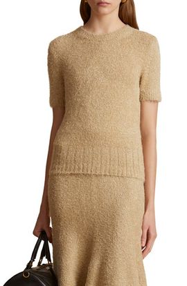 Khaite Khaite Luphia Short Sleeve Silk & Cashmere Sweater