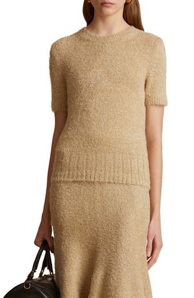Khaite Khaite Luphia Short Sleeve Silk & Cashmere Sweater