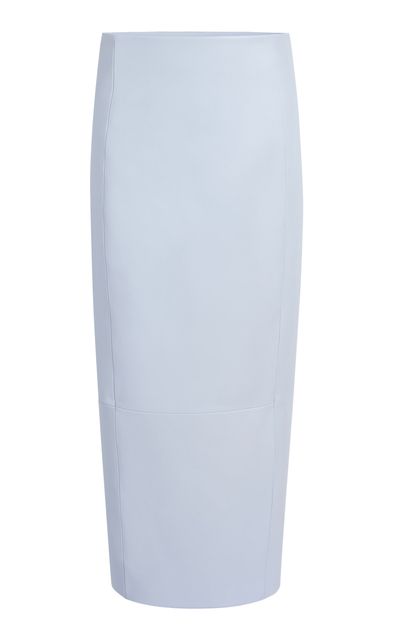 Khaite Khaite Lyle Plonge Leather Maxi Skirt