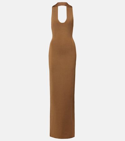 Khaite Khaite Mahi halterneck maxi dress