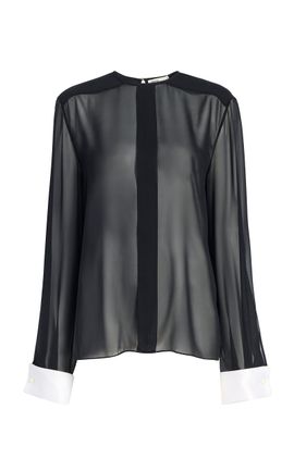 Khaite Khaite Marian Silk Chiffon Top