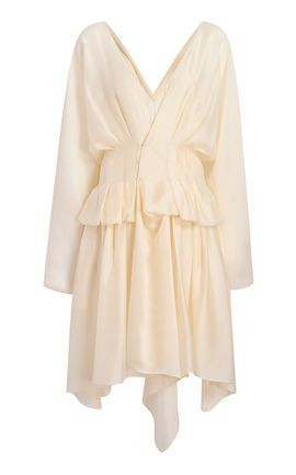 Khaite Khaite Marylore SilkBlend Veil Midi Dress