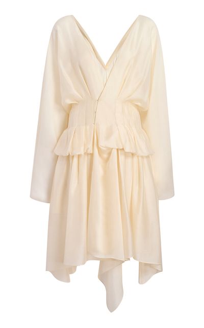 Khaite Khaite Marylore SilkBlend Veil Midi Dress