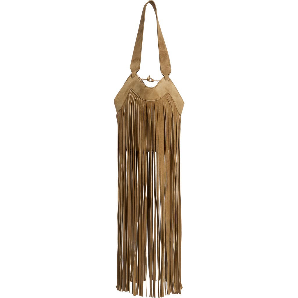 Khaite Khaite Nano Lotus Fringe Suede Tote
