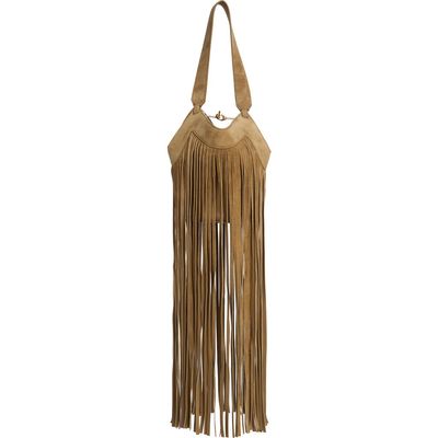 Khaite Khaite Nano Lotus Fringe Suede Tote