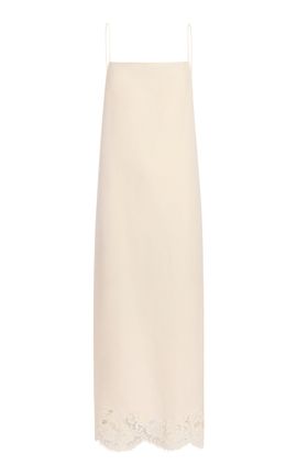 Khaite Khaite Nellie Textured LinenBlend Maxi Dress