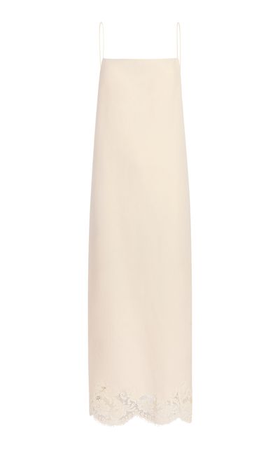 Khaite Khaite Nellie Textured LinenBlend Maxi Dress