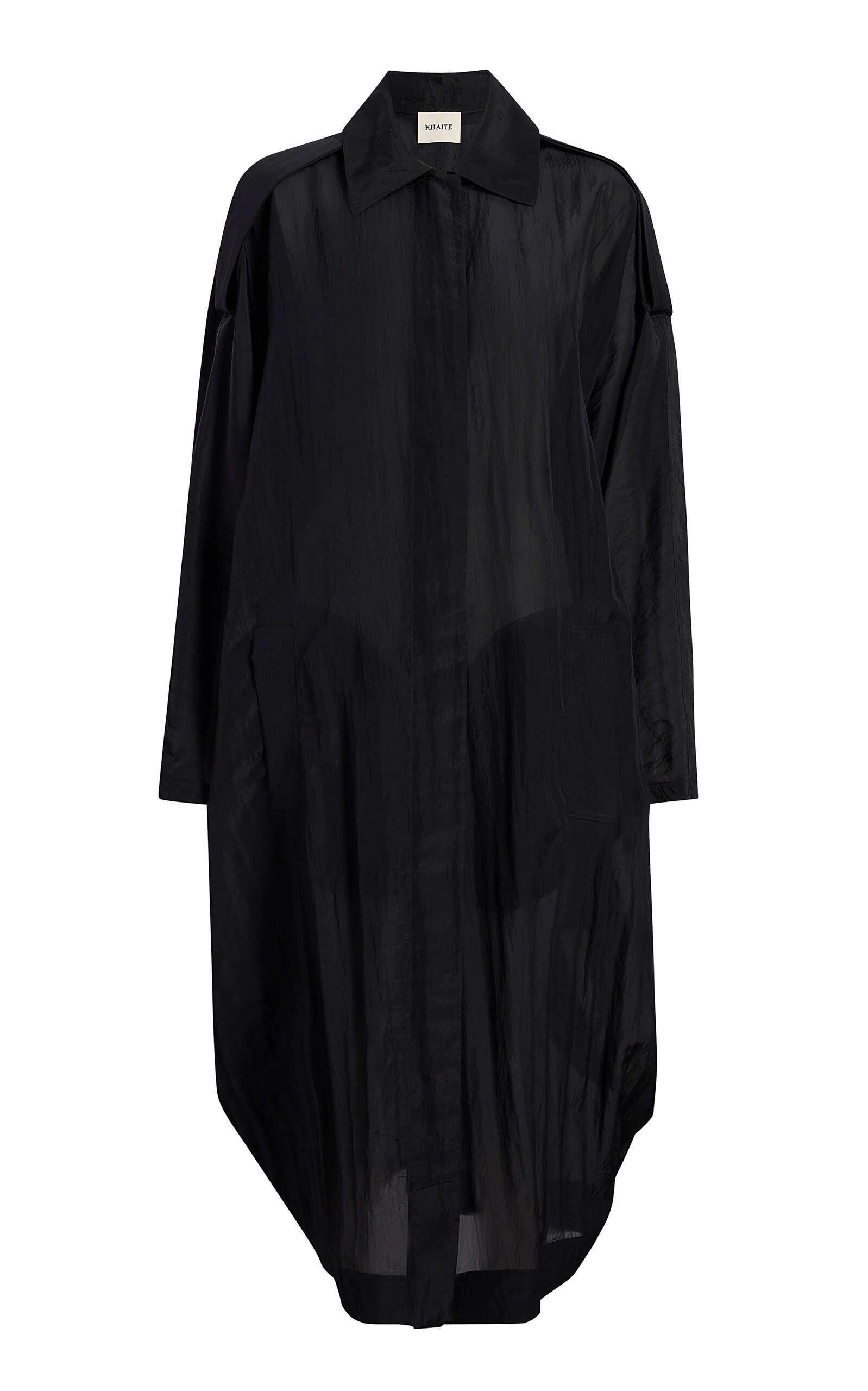 Khaite Khaite Noa Crinkled ViscoseNylon Coat