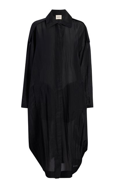 Khaite Khaite Noa Crinkled ViscoseNylon Coat