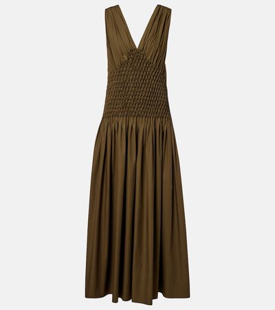 Khaite Khaite Nola cotton poplin maxi dress