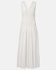 Khaite Khaite Nola smocked cotton poplin maxi dress - 1