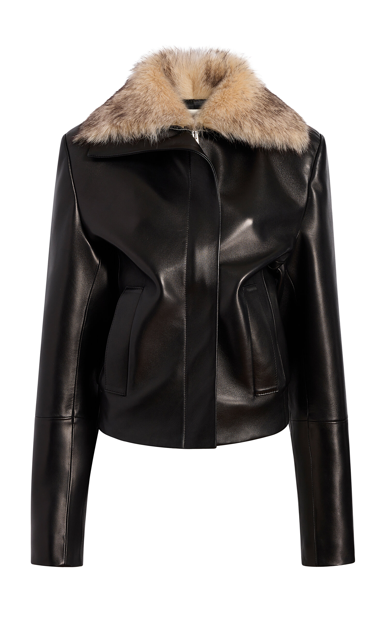 Khaite Khaite Paxton Plonge Leather Jacket