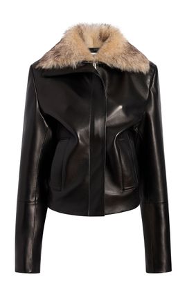 Khaite Khaite Paxton Plonge Leather Jacket
