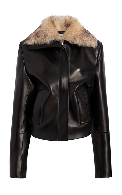 Khaite Khaite Paxton Plonge Leather Jacket