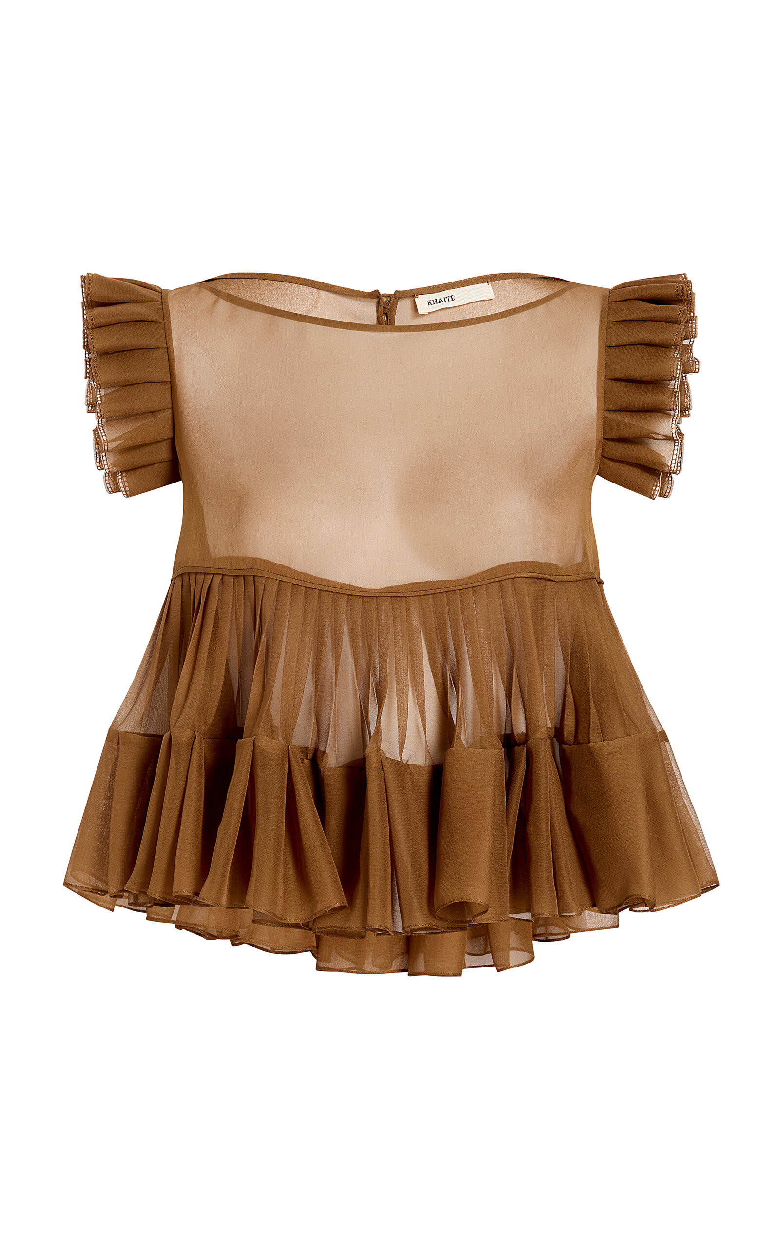 Khaite Khaite Rhett Gathered Silk Top