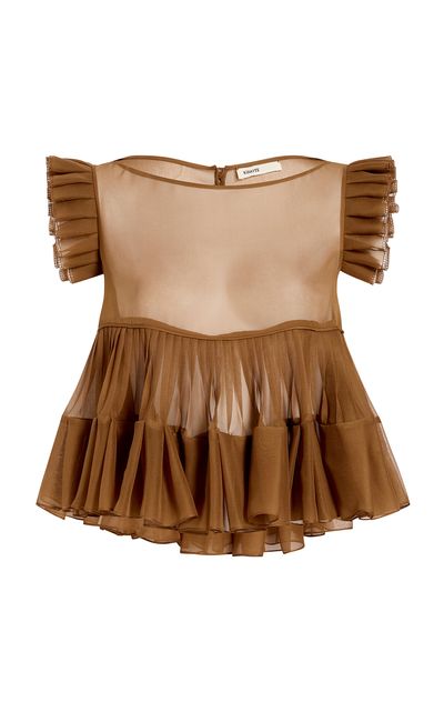 Khaite Khaite Rhett Gathered Silk Top