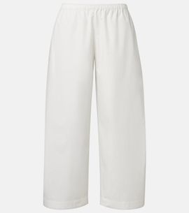 Khaite Khaite Roma cotton poplin wide-leg pants