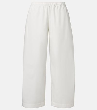 Khaite Khaite Roma cotton poplin wide-leg pants