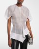 Khaite Khaite Rumi sheer peplum silk top - 2