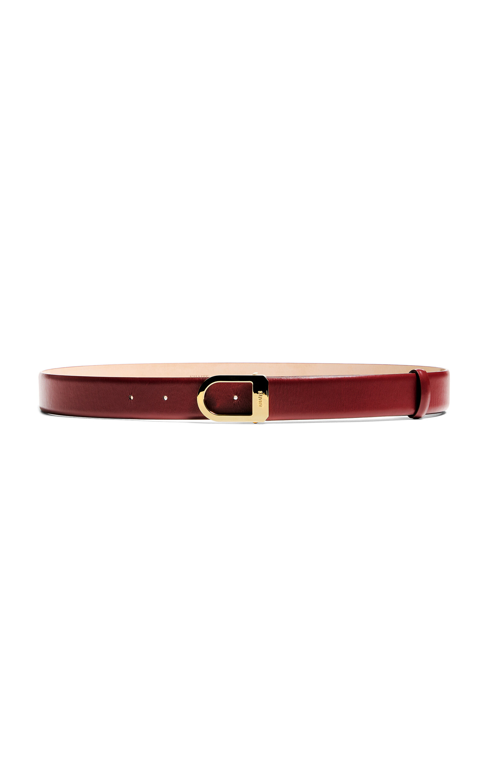 Khaite Khaite Saddle Leather Belt Burgundy 80 cm