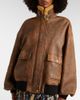 Khaite Khaite Sandor shearling-trimmed leather jacket - 6
