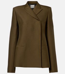Khaite Khaite Silvannah wool and silk cady blazer